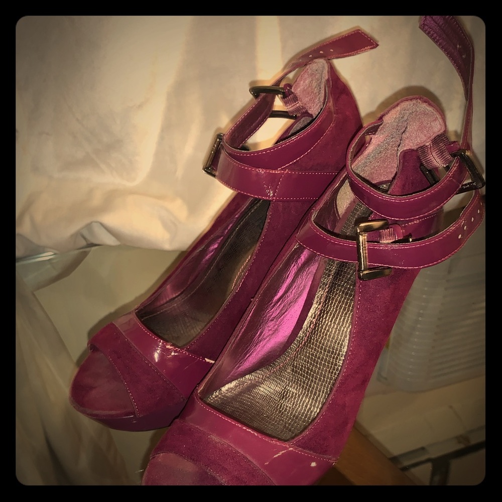 Purple high heels